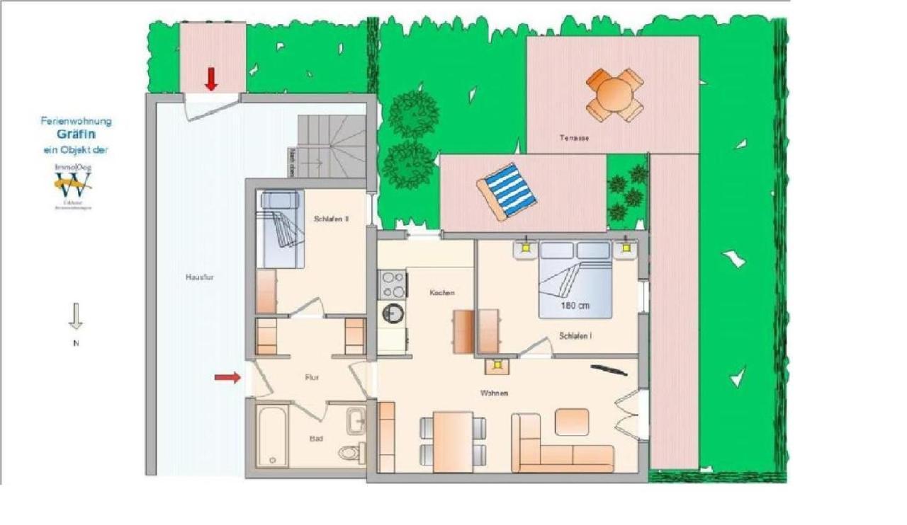 Wangerrose - Familienwohnung Fuer Gross Und Klein Und Hundefreunde Вангероге Екстериор снимка